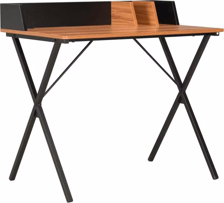 Maison Exclusive - Scrivania nera e marrone 80x50x84 cm