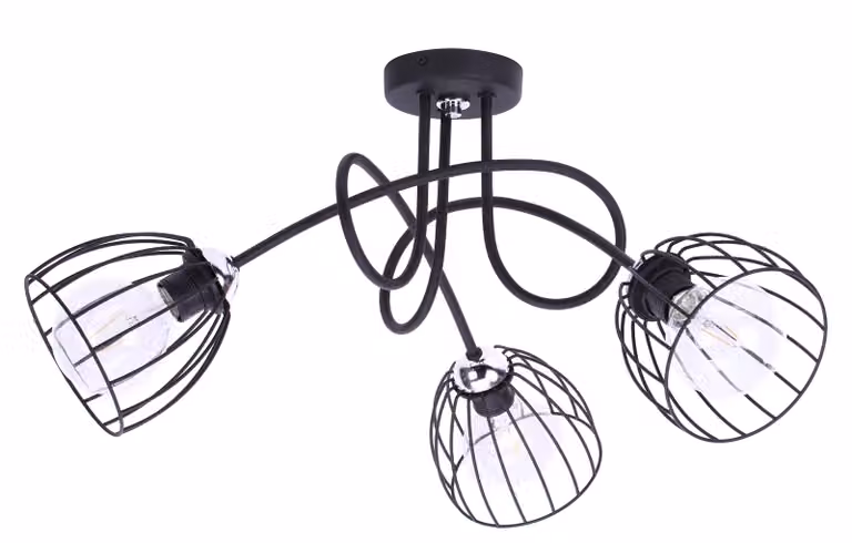 LOFT Lampada a sospensione in filo di cromo, LED E27