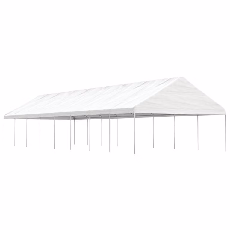 Padiglione con tetto Bianco 17,84x5,88x3,75 m Polietilene