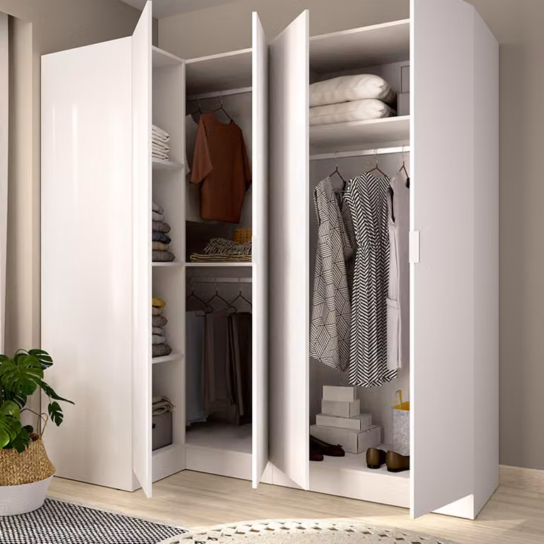 Woodbury - Guardaroba Grande, 91x184h cm Bianco, Modulabile