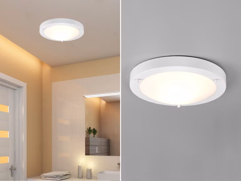 Plafoniera LED bianca Ø31,5 cm Lampade per bagno, WC ospiti e ingresso