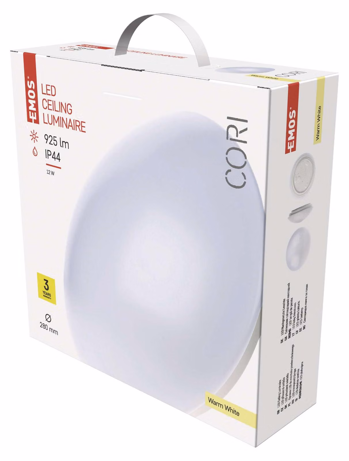 EMOS Apparecchio LED CORI 28 cm, 12 W, bianco caldo, IP44, ZM3301