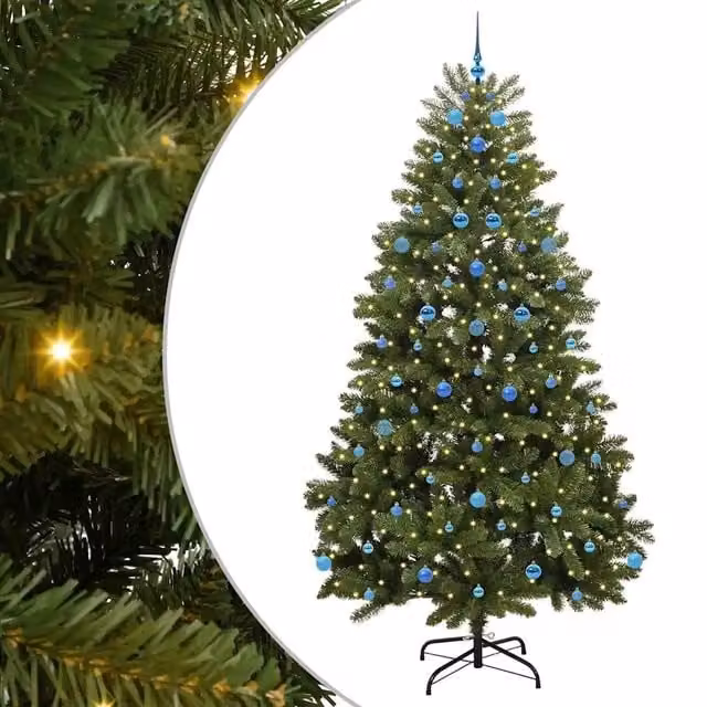 Albero di Natale Artificiale-Albero Natalizio Verde 240 cm PVC e Metallo 356232