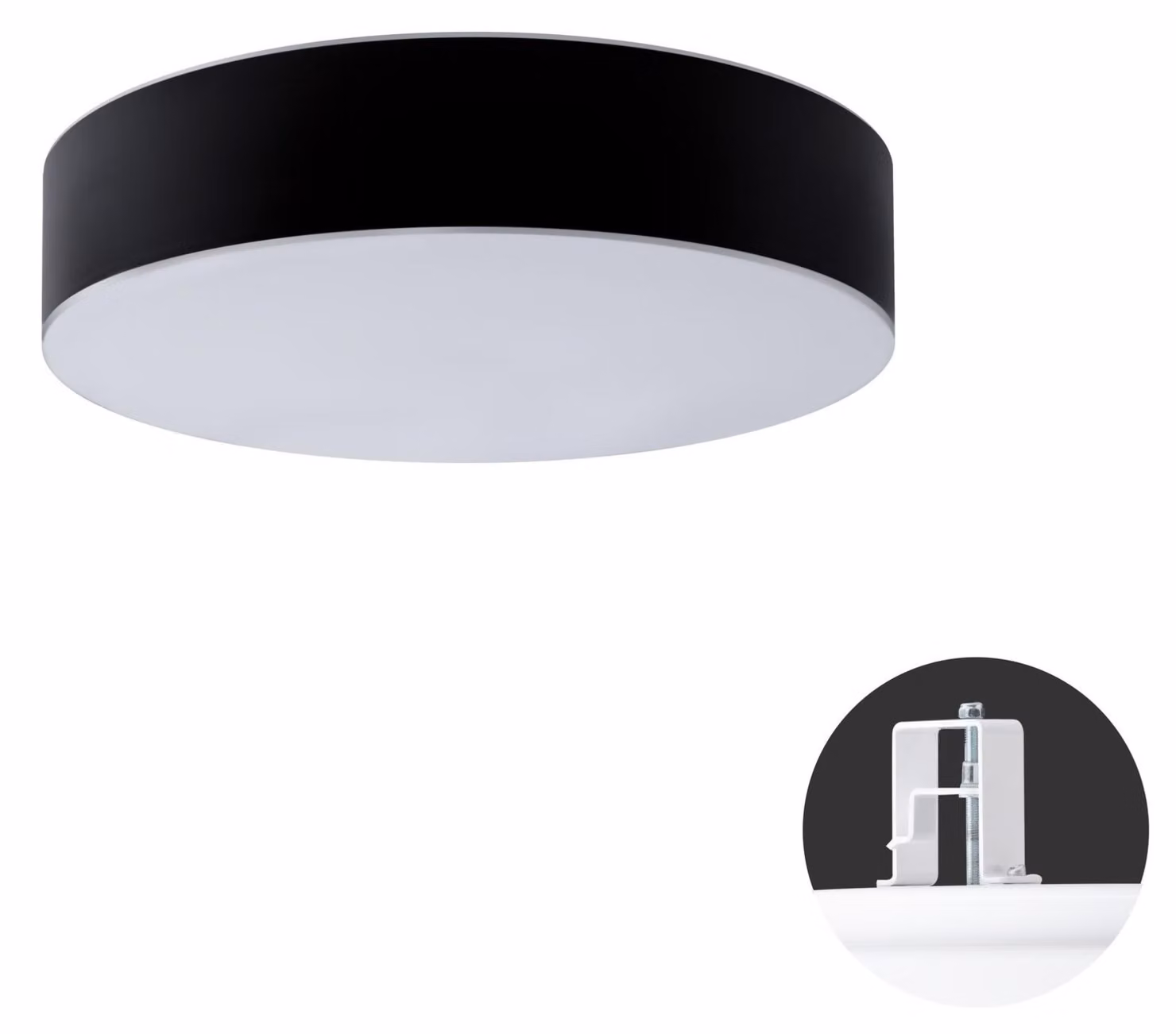 OSMONT ERI67165 ERIS CV4 apparecchio a soffitto/parete in vetro semipermanente bianco / bianco - nero IP44 3000 K 52W LED DALI