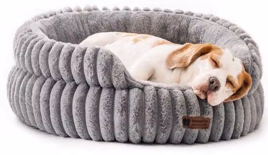 Cuccia morbida per cani, grigia, taglia L, lavabile, per cani di piccola taglia