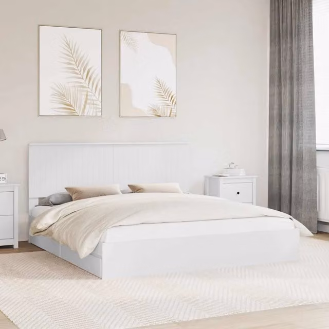 Letto con Contenitore Bianco 180 x 200 cm Legno ingegnerizzato 3411180