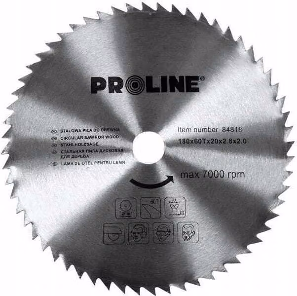 Lama per legno 180x20mm 60z senza forcella