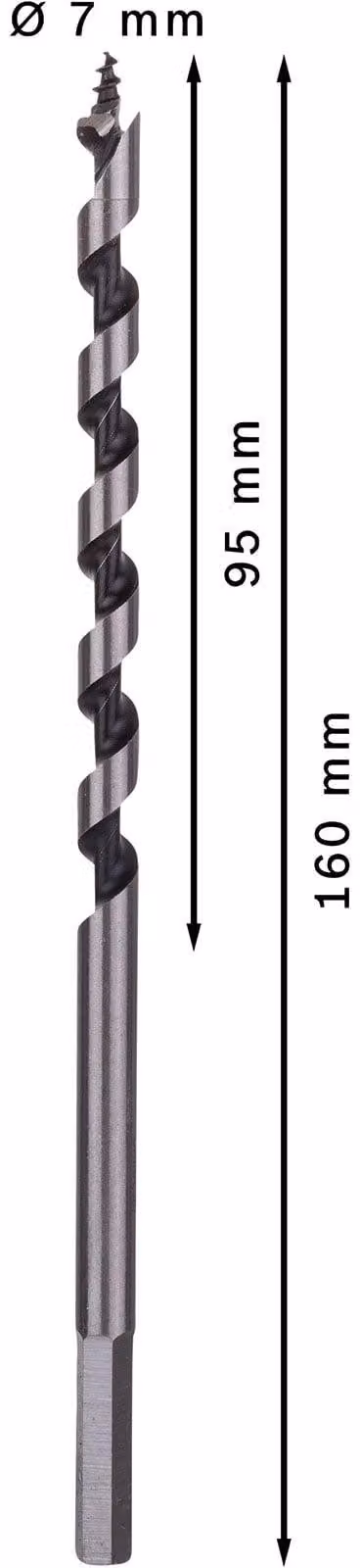 Trapano a coclea per legno Bosch PRO, 7x95x160 mm