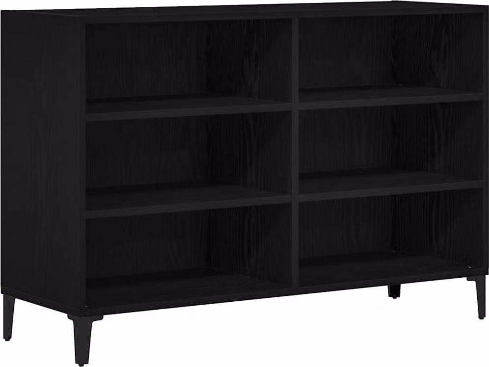 Credenza Rovere Nero 103,5 x 35 x 70 cm Legno multistrato