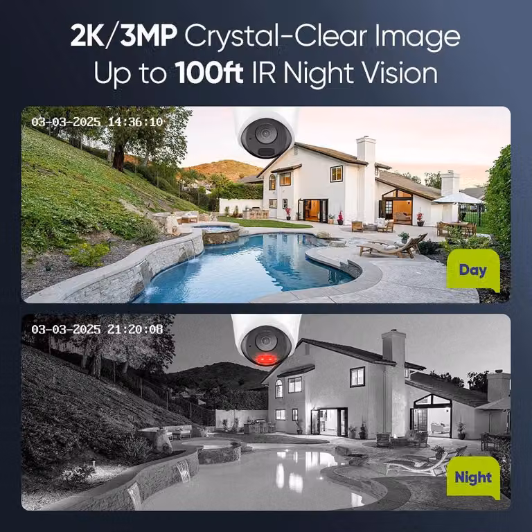 Sistema di sicurezza IP con 8 canali e NVR – Kit di videosorveglianza con telecamere da 3MP e visione notturna