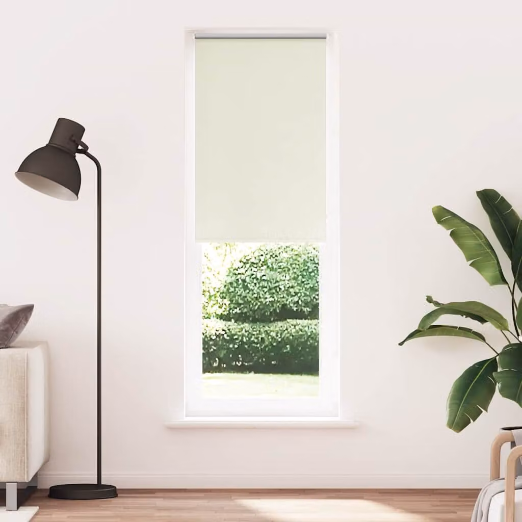 Tenda a Rullo Oscurante vidaXL in Poliestere, Disponibile in Bianco o Beige, L: 85 cm x H: 230 cm