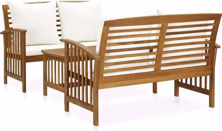 Maison Exclusive - Set Divani da Giardino 3 pz con Cuscini in Massello di Acacia