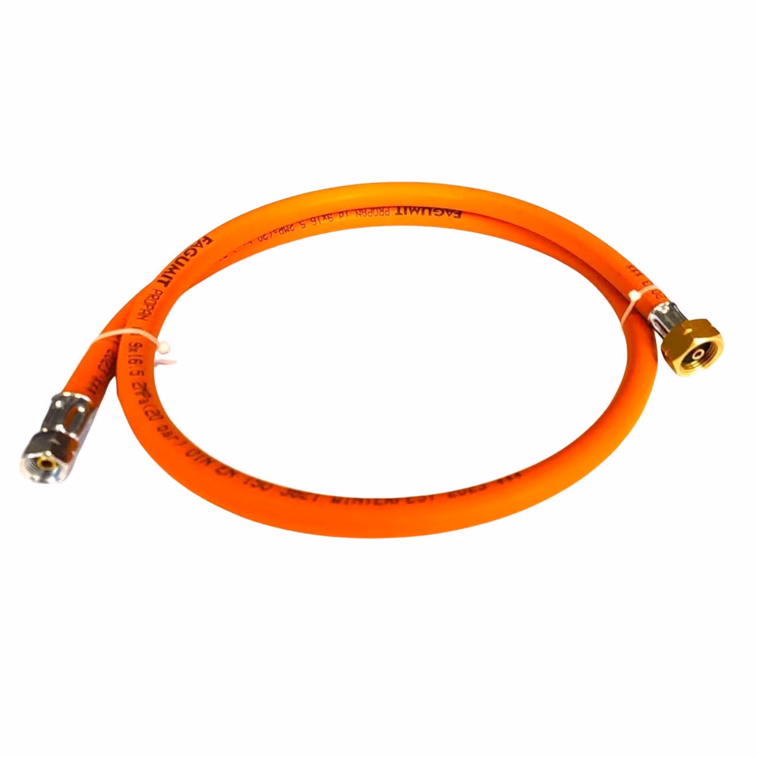 Tubo flessibile per gas propano-butano Zatechs 1 m 20 bar Ø9,0 mm Raccordo combinato 21,8 mm filettatura sinistrorsa x 1/4" filettatura sinistrorsa Barbecue a gas Fornello Riscaldamento