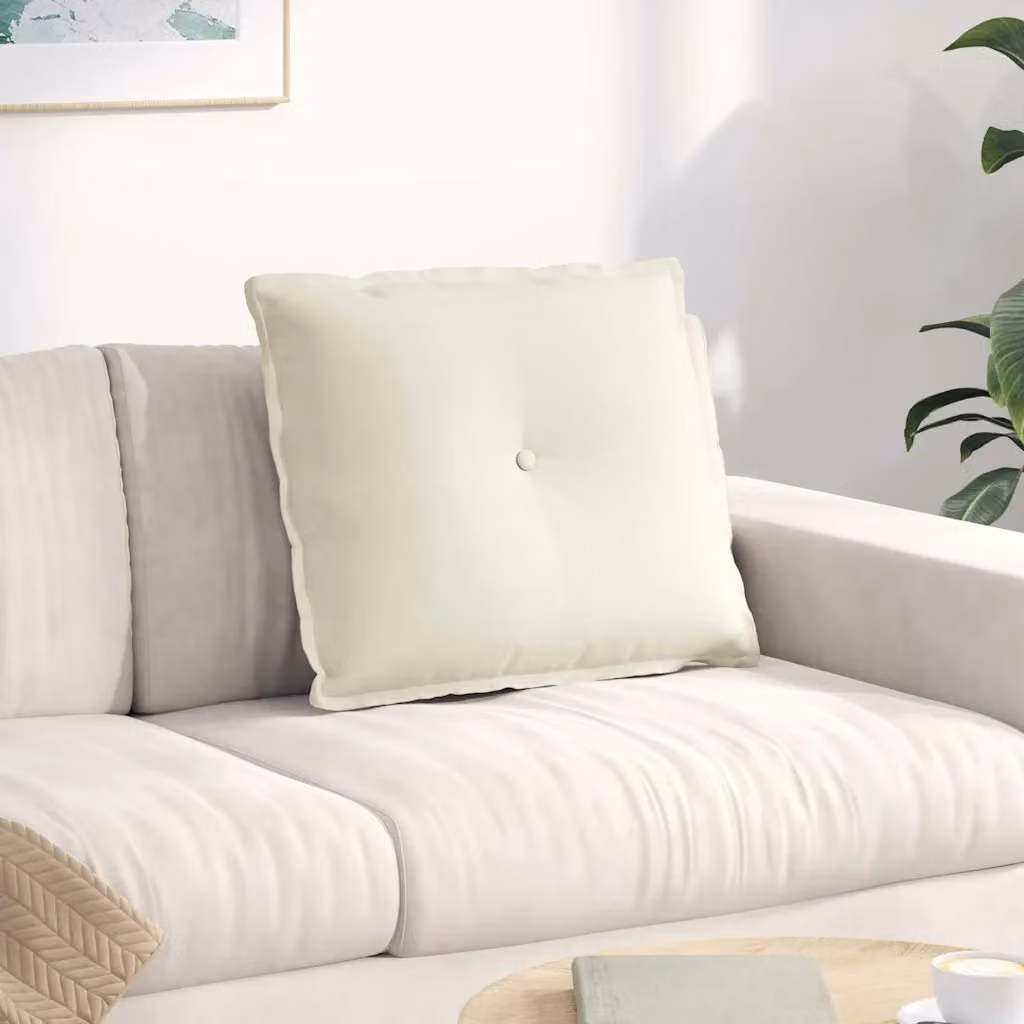 Cuscino per schiena vidaXL in velluto a coste beige L: 60 cm, P: 50 cm, H: 19 cm