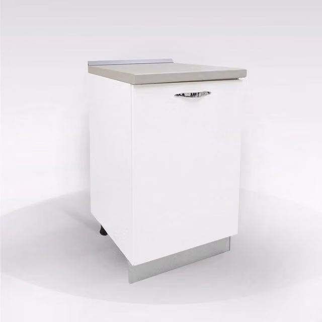 My Brand Base Cucina a Terra Bianco Lucido 60 cm 1 Anta Destra