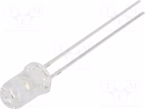 2 LED, 5800÷7000 (tipico) - 8400 mcd, 30°, bianco freddo, 5 mm, 20 mA, 2,8÷4 V, modello OSW5DL5A31A-QR, LED Dio