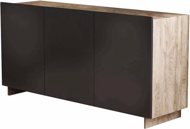 CREDENZA CARLILE ANTRACITE E ROVERE CHIARO 150 X 41,5 X H76 CM