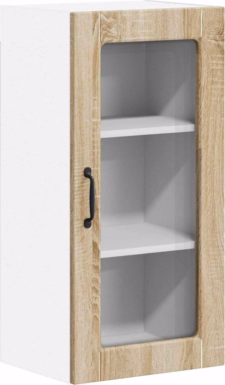 Mobile in vetro da parete LUCCA Rovere Sonoma 40 x 31 x 80 cm