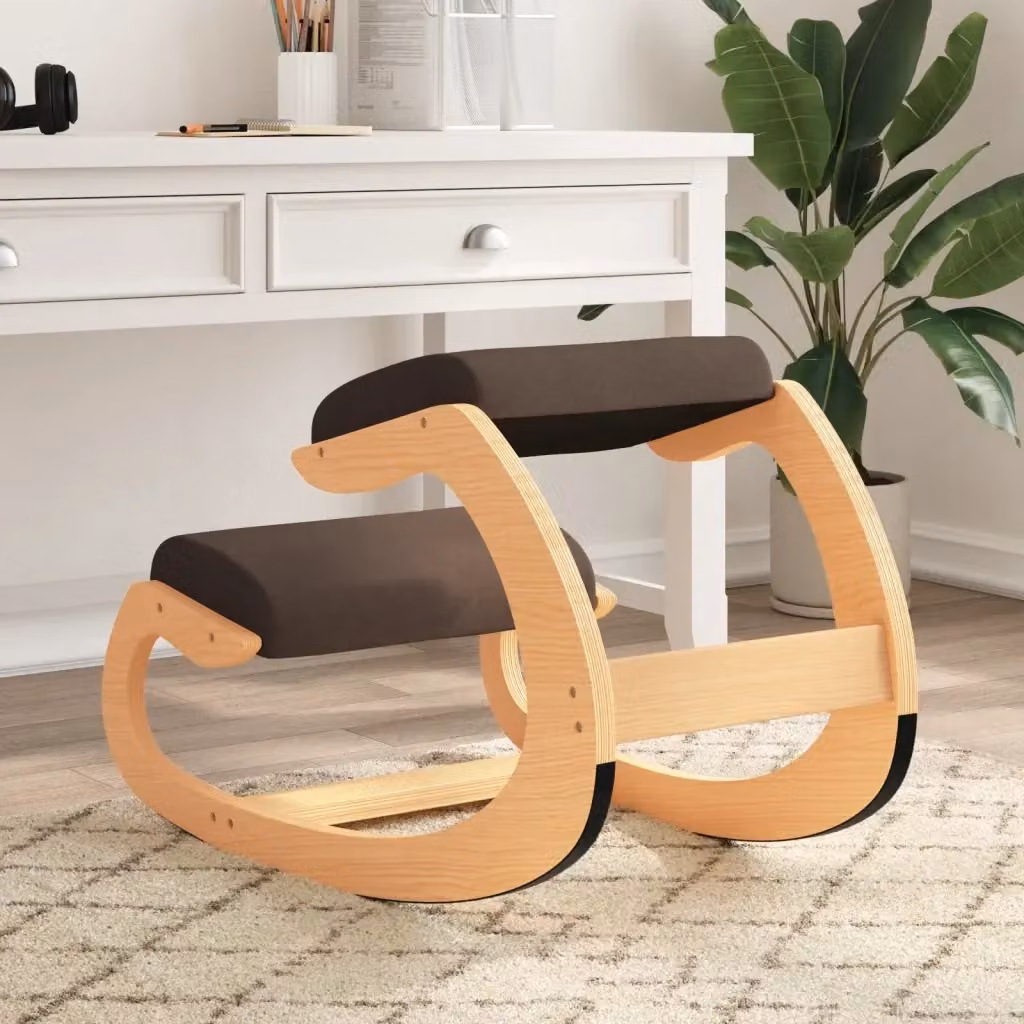 Sedia Inginocchiatoio Marrone in Compensato di Betulla e Rovere L/P/H: 55 x 55 x 84 cm – 2