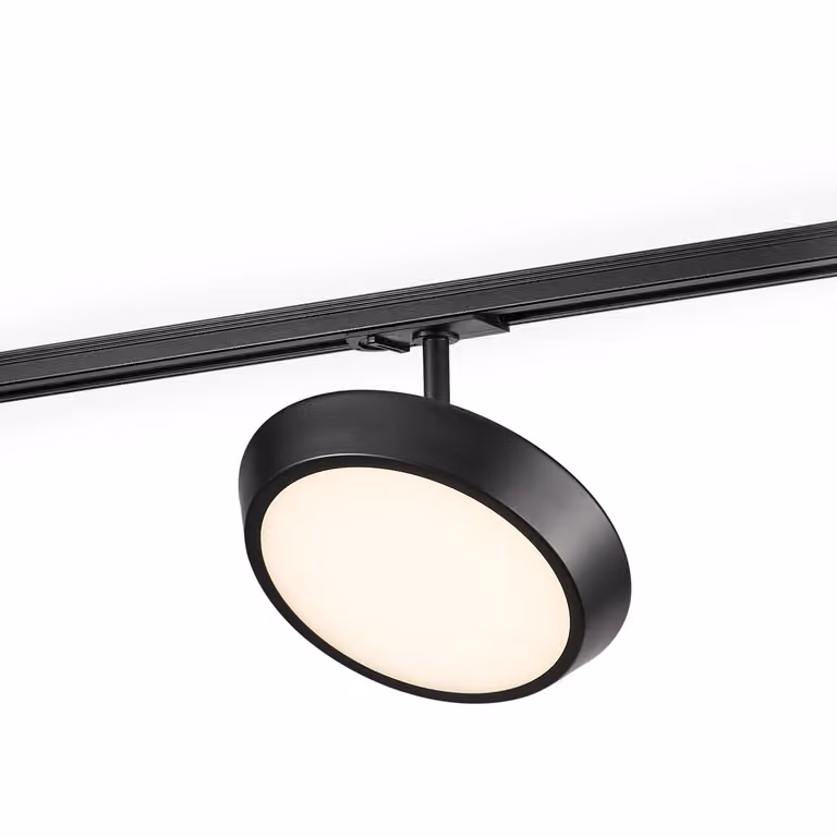 Link Diskie Spot LED a soffitto Ø 20 cm Dimmerabile Nero Opaco