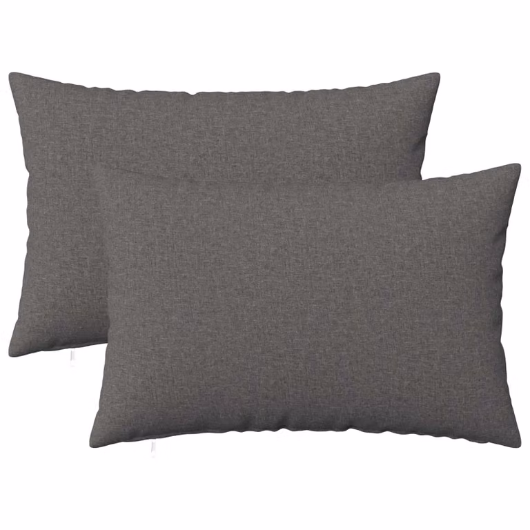 vidaXL Cuscino con cuscino HEERLEN 2 pz Grigio Chiaro Tessuto