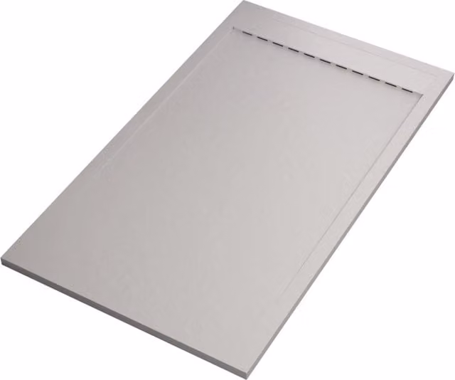 Piatto doccia in marmo resina bianco pietra cemento prestige, misura 90x100