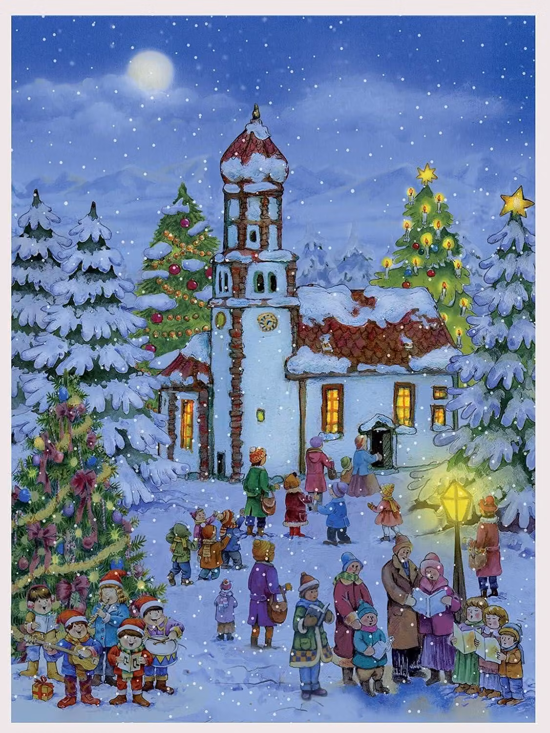 Calendario dell'Avvento a tema natalizio: calendario dell'Avvento in carta