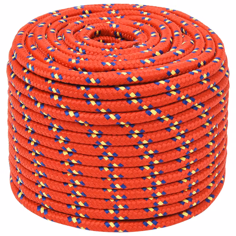 Corda multiuso vidaXL in plastica rossa, diametro 14 mm, lunghezza 25 m