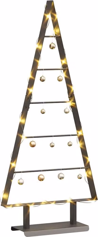 Albero di Natale in metallo con supporto Nero 90 cm Acciaio