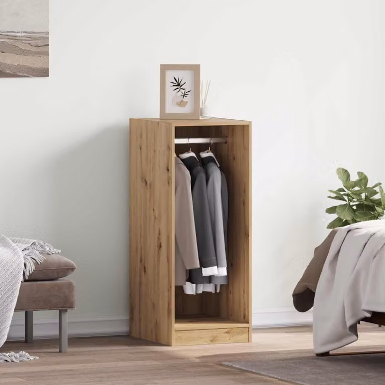 Armadio moderno vidaXL in legno rovere marrone con ante a battente e ripiani interni L/P/H: 41 x 48 x 102 cm