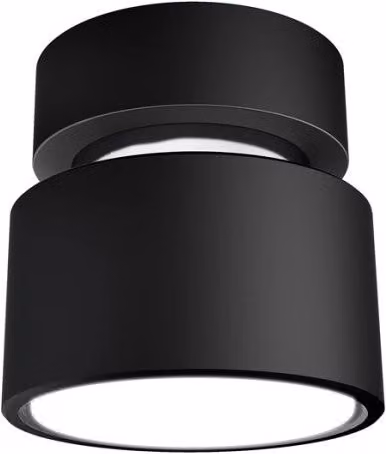 Plafoniera da soffitto PIXIE in alluminio nero e cromo con tecnologia LED GX53 7W