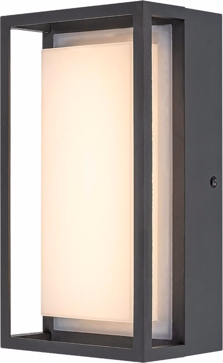 Rabalux 7109 Mendoza lampada da parete per esterni, 6,5W, 3000K, 550lm, alluminio, bianco antracite, bianco caldo, IP65, 22cm