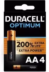 Confezione da 4 batterie stilo AA Duracell Optimum multicolore – 2