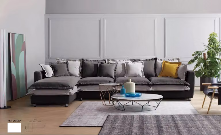 Eck Sofa Textil Sitz Polster Couch Garnitur Wohn Zimmer Landschaft Sofas Eck