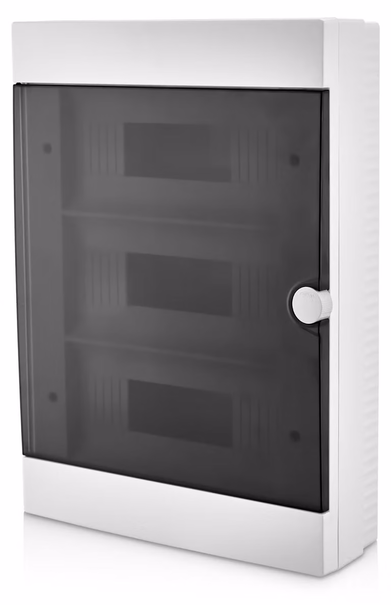 Scatola di derivazione, 36 moduli, 3 file, quadro elettrico, bianco