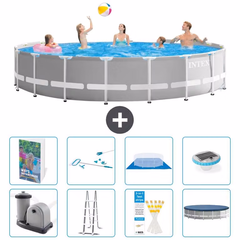 Struttura per piscina a forma di prisma - 549x122 cm - composta da 7 elementi - modello S595