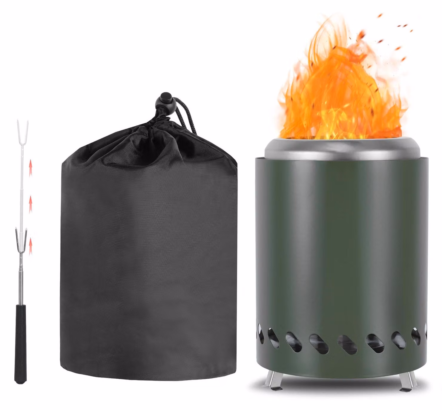 Focolare portatile senza fumo per campeggio