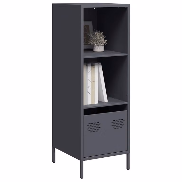 Credenza vidaXL in acciaio antracite L: 35 cm, P: 39 cm, H: 103,5 cm