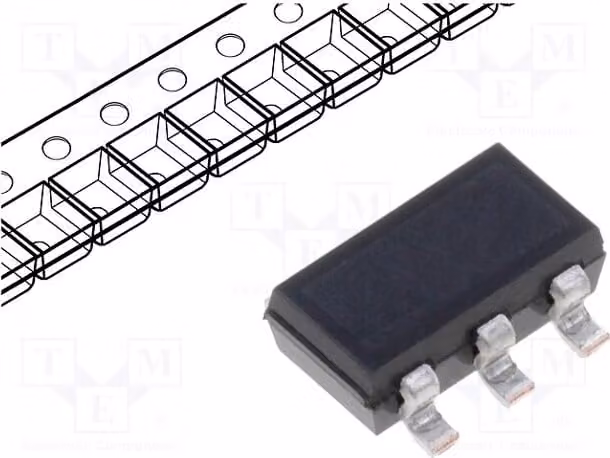 3 x 250mA, driver LED a singolo transistor BCR320UE6327A1, package SC74