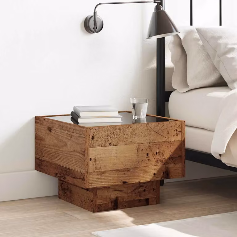 vidaXL Tavolino da salotto in legno stile rustico marrone L/P/H: 40 x 40 x 30 cm