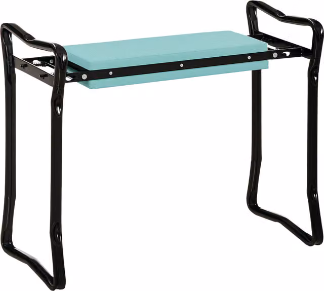 Sedia inginocchiatoio pieghevole Outsunny con cuscinetto in gommapiuma EVA verde per giardino L/P/H: 58 x 28 x 49 cm – 1
