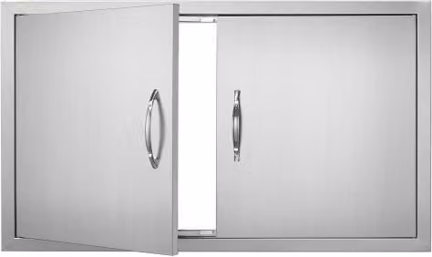 Porta da incasso per cucina esterna VEVOR in acciaio inox color argento, dimensioni: 91,5 x 53,3 cm