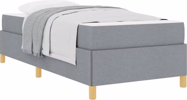 Letto singolo | Letto per adulti | Struttura del letto Grigio chiaro 90 x 190 cm Tessuto