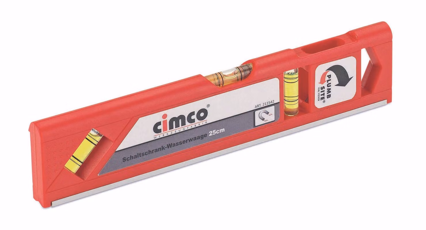Livella per armadi elettrici Cimco, con magnete, 1 pz.
