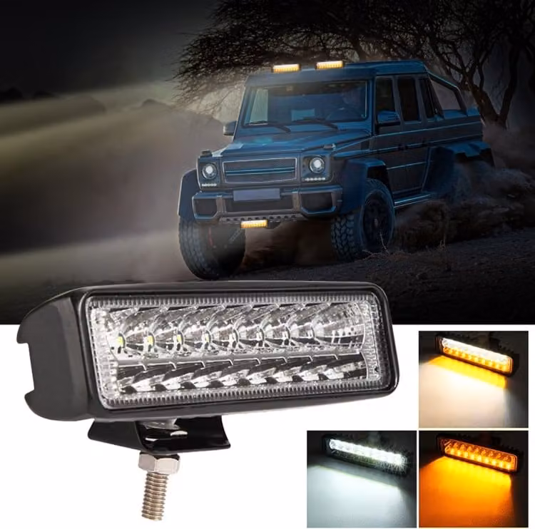 6 pollici DC10-30V 10W doppio colori 2-Row LED veicolo faretto lampada da lavoro