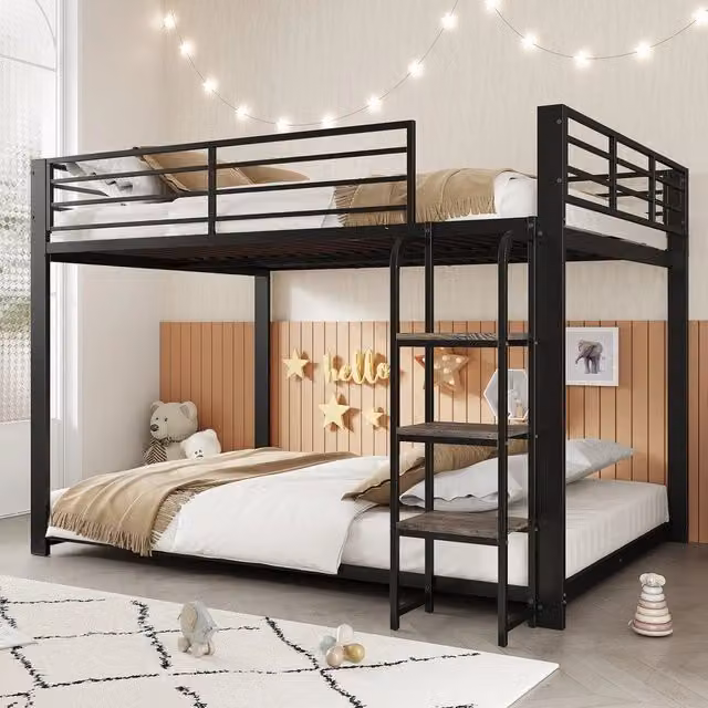 Letto a soppalco ¨C Minimal ¨C nero metallo 140x200cm