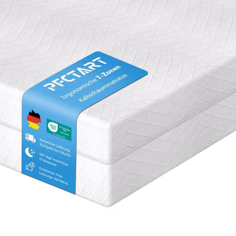 Materassi 90x200 cm, livello di comfort H3, materasso in schiuma alto 20 cm, materasso a molle insacchettate traspirante con rivestimento removibile e lavabile,  OEKO-TEX Standard 100