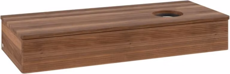 Mobiletto V&B con struttura frontale, con illuminazione Antao 120x19x50cm, colore WBP w. wal, w. walnut