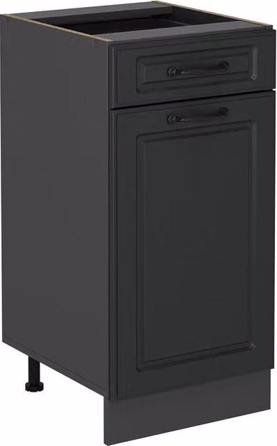 Mobiletto base per cucina Vicco R-Line Antracite opaco con ante a battente e ripiani interni L: 40 cm, P: 46 cm, H: 81,6 cm