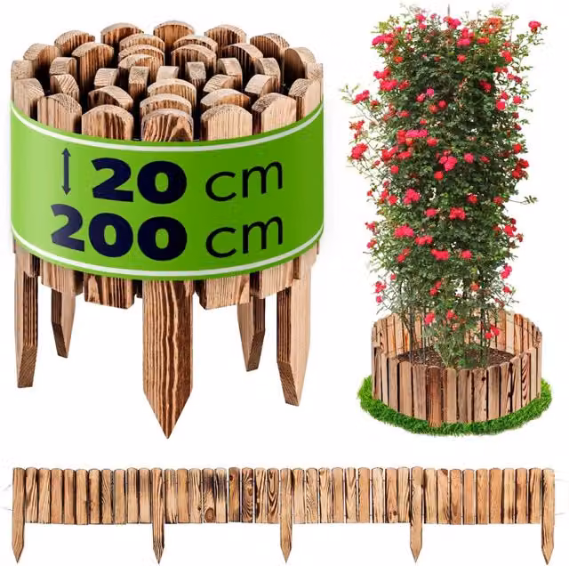 Recinzione per aiuole KADAX colore marrone L 200 cm x H 20 cm